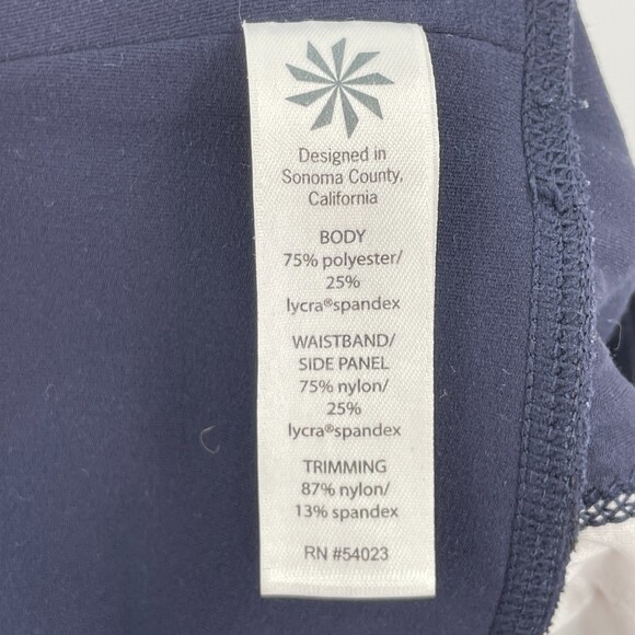 ATHLETA Mantra Mosaic Blue Arabesque Mesh Capri Leggings Size XSP XS Petite - Picture 10 of 10